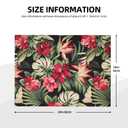 Red Flowers Dish Drying Mats for Kitchen Counter, Blossom Floral Large Mat Dishes Microfiber Diatom Mud Rack Drainer Pad Washable Absorbent Dry 18×24 Inch Coffee Bar Decor Coffee Station Accessories
