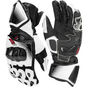 KEMIMOTO Leather Motorcycle Gloves for Men and Women, CE-CertifiedRiding Racing Gloves with ESA Cushioning Kevlar Carbon Fiber Knuckle Protection for Dirt Bike Motorbike Outdoor Sports, XXL