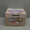 BABELIO 8'' Toddler Porcelain Plates with Silicone Suction Sleeves, Lead & BPA Free, Divided, Microwave & Dishwasher Safe, Stay Put, Suitable for Kids/Babies, 3 Pack (1-Blue/Grayish Purple/Silver Gray)