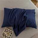 Set of 2 Polyester Solid Pillowcases, Comfortably Soft Covers for Restful Sleep, (41x41cm 16×16 inch)