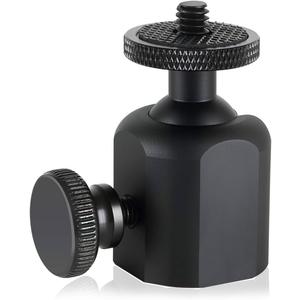 Adjustable Trail Camera Mount Mini Ball Head Adapter - Universal Compatible with Hunting Game Cameras, for Outdoor Security & Wildlife Monitoring (Black)