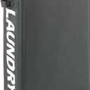 25" Slim Rolling Laundry basket on Wheels, 50L Collapsible Narrow Corner Laundry Hamper, Foldable Storage Bins, Grey