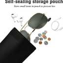 Car Seat Gap Filler Organizer 2 Pack with Sunglass Bag, Car Accessories Seat Gap Filler Organizer for Automotive, Car Organizer Suitable for SUV,Trunk and Sedan, Interior Accessories(Black)