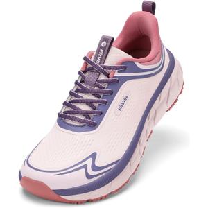 FitVille Women's Wide Toe Box Walking Shoes Breathable Sneakers Non-Slip Athletic Tennis Running Shoes for Swollen Feet Heel Pain Relief - FlowCore V6