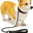 Adjustable Lightweight Metal Black Chain Leash for XS S M L Pet Dogs