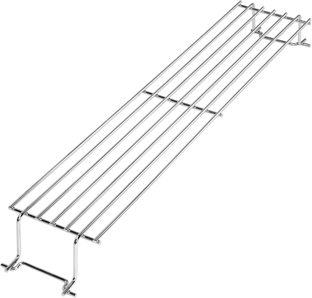 304 Stainless Steel Warming Rack for Weber Spirit 300 and GS4 Spirit II 300 Series Gas Grills with Front Control Knobs, 7641 Grill Upper Rack for Weber Genesis Silver Gold B/C Grill, 25 Inch