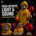 4FT Halloween Decorations Outdoor, Scary Boy Prop with Light-Up Balloon