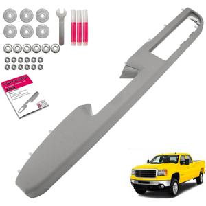 926-740 Front Left Driver Side Armrest Repair Kit Fit for Chevy Silverado Suburban Tahoe Avalanche for GMC Sierra Yukon 2010-2014 Door Panel with Release Handle Above Armrest 27Inch-Gray-GM# 84127281