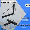 LEIFIDE 2 Pack Shipping Container Shelving Bracket 16"x18" 1 Tier Shipping Container Shelving with Hooks, Black Powder Coated Steel for Heavy Duty Trailer Containers Easy to Assemble Remove