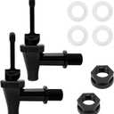 2 Pack 03260.0002 Replacement Faucet Kit for Tea Dispenser, Water Dispenser Replacement Parts for Tea Urn,Beverage Dispenser Tea Faucet Kit with 2 Wing Nut and 2 C-Ring