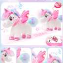 Unicorn Toys for Girls Age 4-6 Unicorns Gifts, Walking Talking Singing Interactive Unicorn with Light up Princess Cape, Remote Control Plush Unicorn Pet Care Toy for Toddler Girl Age 3 4 5 6