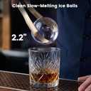 Electactic 2.2" Clear Ice Ball Maker Countertop, Sphere Ice Maker Machine, 2 Pcs in 40 Mins, 72 Pcs/Day, 24H Timer, Self-Cleaning, Crystal Round Ice Maker for Home Bar Whiskey & Bourbon