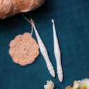 DAIZ CROCHET Ergonomic Resin Crochet Hook - Glitter Handmade Crochet Hook- Crocheting Tools - Resin Crochet Hooks & Needles 8 mm Shiney Moonstone