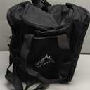 Himal Bowling Ball Bag for Single Sphere - Bowling Ball Tote Bowler's Bag with Padded Sphere Holder - Fits Bowler's Shoes Up to Mens Size 14 (Black)