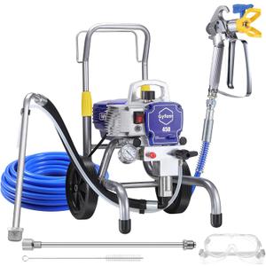 450 Airless Paint Sprayer, 0.47GPM Paint Sprayer for Home Interior 3300psi 900W High Efficiency Airless Sprayer with Low Overspray for House Painting Townhouse