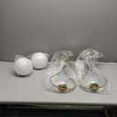 HOLKIRT Mid-Century Modern Wall Sconces Bathroom Globe Vanity Light Fixture Brass Set of 2 (Glass)