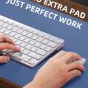 Desk Pad Mat - Leather Desk Pad Protector for Office and Home - Desk Organization and Accessories - Ideal for Large Mouse Pad and Desk Mats on Top of Desks(Grey Blue,31.5" x 15.7") (32" x 16")