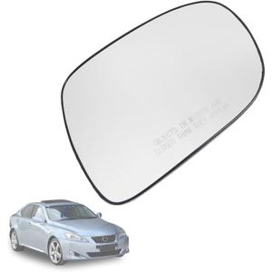 XQSMWF Passenger Right Side Mirror Glass, Compatible with Lexus IS250 IS350 2006-2008, ES350 2007-2009, Heated Without Auto Dimming # 87931-53240