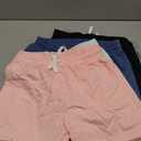 5 Pack Girls Cotton Athletic Shorts with Pockets and Elastic Drawstring Waist Summer Wear for Girls 4-14 Years