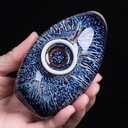 Chinese Porcelain Tea Set with Vessel, Scoop, Spoon & Accessories for Loose Leaf & Gong Fu Tea