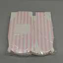 Mooliwe 50 Pcs 4 x 2.5 x 2.5 Inch Pink and White Striped Gable Boxes for Party Favors Bulk Party Favors Pink Small Paper Treat Goodie Box with Clear Window Handle for Baby Shower Birthday Wedding