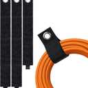 Heavy-Duty Extension Cord Holder 3-Pack, Two Sizes, Durable Nylon Cable Organizer Straps for Hanging CablesCords, Hoses, RopesTools and Outdoor Organization
