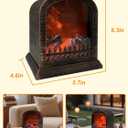 Fireplace Lanterns Decorative,Small Flame Effect Lamp,LED Fake Fire Place,USB Powered Electric Fireplaces Light,Indoor Outdoor Home Decor Christmas Ornament