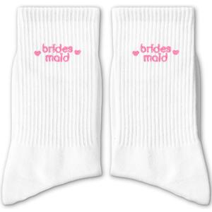 Cute Bridemaids Socks - White Embroidery Wedding Socks For Bride Maids