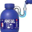 PIPE GEL Professional Drain Cleaner for Kitchen Sink, Strong Drain Opener, Unclog Shower Tub Drains, 300G, All Pipe Materials
