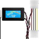 KETOTEK Digital Thermometer Temperature Meter Gauge Waterproof Sensor Probe Aquarium Car PC case Incubator Temp Meter 4 Pin Power Supply Celsius/Fahrenheit LCD Display