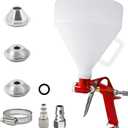 Air Texture Gun, Drywall Hopper Sprayer with 3 Nozzles, 1.5 Gallon