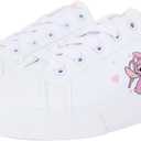 Stitch and Angel Womens Sneakers Low Top Lace Up - White - 10