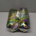 2 x 50 Feet Mardi Gras Tinsel Garland Gold Green Purple Garland Mardi Gras Christmas Tree Tinsel Garland Metallic Twisted Hanging Garland for Mardi Gras Oktoberfest Birthday Party Decoration