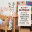 Abaodam Sleigh Bells for Kids - Jingle Bell Stick Musical Instrument for Christmas, Wooden Hand Held Percussion Rhythm Shaker for Toddlers Preschool Learning