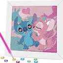 5D Diamond Art Painting Kits for Kids with Wooden Frame - Diamond Art for Kids Ages 6-8-10-12,DIY Art and Crafts Big Gem Gift Diamond Dots Painting by Number Kit Home Wall Decoration(7X7 inch)