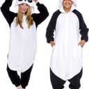Funziez! Adult Onesie Halloween Costume - Animal and Sea Creature - Plush One Piece Cosplay Suit for Adults, Men and Women (X-Large)