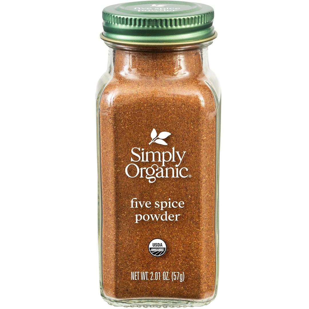 4 x Simply Organic Five Spice Powder, 2.01 Ounce, Cinnamon, Fennel Seed, Cloves, Star Anise & White Pepper, Non GMO, Kosher, BB June 2028