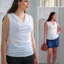 Zeagoo Womens Tank Tops 2 Pack Trendy Going Out Tops Sleeveless Shirts Ruched Business Casual Basic Tunic Tops Outfits (XXL)