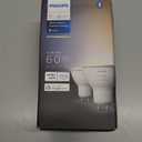 Philips Hue White Ambiance 2-Pack LED Smart GU10 Bulb, Bluetooth & Zigbee Compatible (Hue Hub Optional), Voice Activated with Alexa