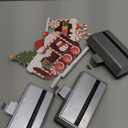 Alupssuc 3 Pcs Christmas Stocking Holders for Mantle, Christmas Stocking Hangers for Fireplace-Weighted Stocking Hooks for Mantel&Christmas Holiday Party Decoration-Candy Train