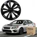 Hub Cap Wheel Cover Compatible with 2017-2023 Subaru Impreza, Matte Black OEM Style Tire Hub Hubcap Replace Wheel Cover 1pc Fit for Subaru Impreza 2017 2018 2019 2020 2021 2022 2023 28811FL010 28811FL