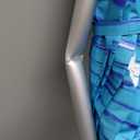 Tommy Bahama 6' UPF 50+ Tilt Beach Umbrella with Integrated Sand Anchor, Wind Vent, and Carry Bag, Blue and White