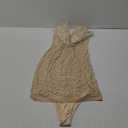 Geulis Women's Sexy Strapless Dress See Through Feather Rhinestone Mini Dress Bodycon Birthday Dresses with Thongs, Size M