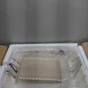 Lonuebu Bathroom 19"X15" Vessel Sink,Ceramic Vessel Sink with Faucet and Drain Combo Rectangular Small Sink Marble Vanity Sinks for Bathrooms Above Counter