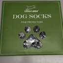 EXPAWLORER Dog Socks to Prevent Licking Paws,Dog Shoes for Hot Pavement,4 Pcs Double Sided Anti Slip Dog Socks with Grippers,Dog Booties for Senior Dogs,British Style,Black XL