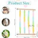 Small Sugar Glider Toys and Cage Accessories Natural Wood with Sturdy, Toys for Sugar Gliders Chains Hanging Sugars Glider and Rat Cage Accessories Enrichment Toy for Small Animals and Parrots, 7.9"L x 1"W x 11.8"H