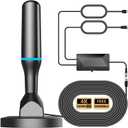 TV Antenna for Local Channels Indoor, Digital TV Antenna for Smart TV Indoor with Amplifier & Magnetic Base, 4K HD Antennas for TV Without Cable- 10Ft Cable, Fit Any TVs with Built-in Tuner