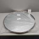 24" Round Mirror Circle Wall Mounted Hanging or Against Wall Metal Frame Dressing Make-up Mirrors for Entryway Bedroom Bathroom Living Room 24 inch Silver