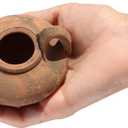 Herodian - Biblical Classic with Handle - Replica Ancient Clay Oil LAMP & Certificate of Authenticity Hanukkah-Judaica/Christian Gift - Handmade in The Holy Land