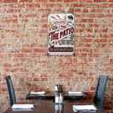 2 x Welcome To Our Patio Where Our Neighbors Listen To Good Music Whether They Want To Or Not Retro Signs Metal Tin Sign Animal Farm Home Office Wall Decor Plaque Sign 12x8 Inch